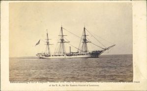The U.S.S. Hartford, Commodore Farragut's Flagship (Image Louisiana State Archives)